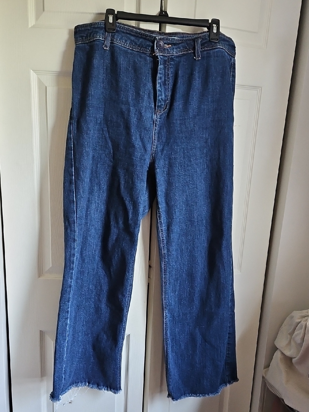 OAT New York Dark Blue Denim Jeans Waist Label Visible